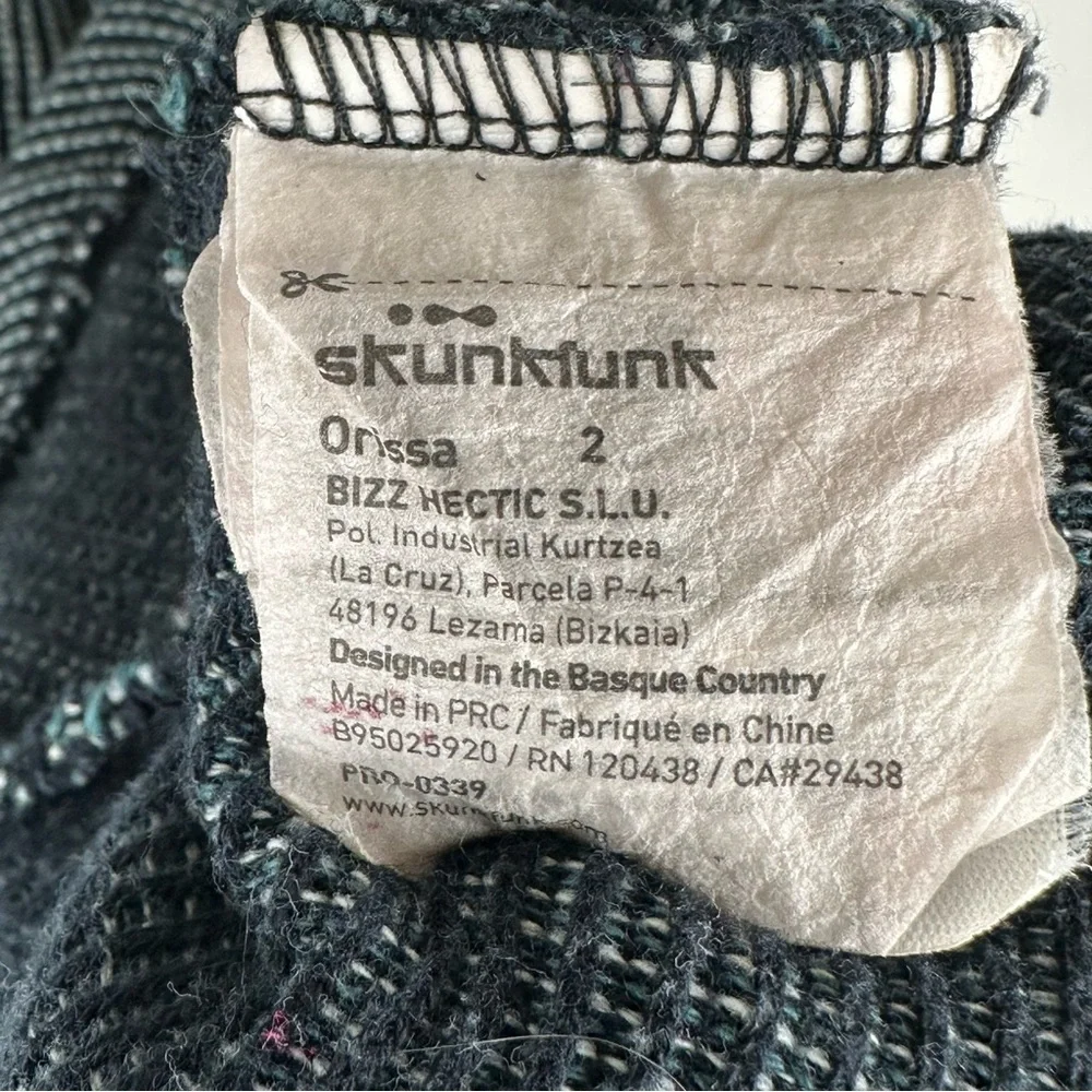 Skunkfunk Faux Wrap A-line Stripe Cap Sleeve Dress A-line - Picture 6 of 10